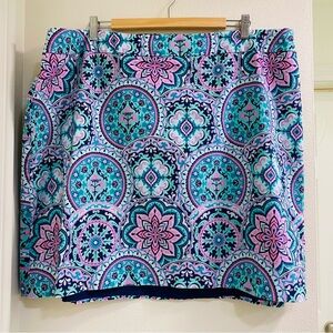 Talbots Womens Size 22W Blue Green Pink Floral Pencil Skirt